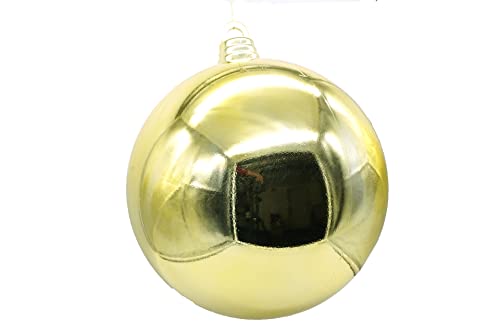 Weihnachtskugel Kunststoff Gold glänzend 12cm von BM-Global