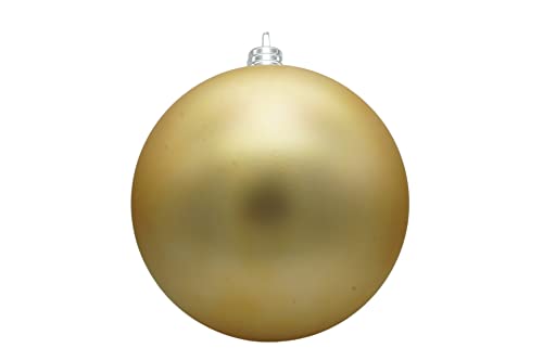 Weihnachtskugel Kunststoff Gold matt 10cm von BM-Global