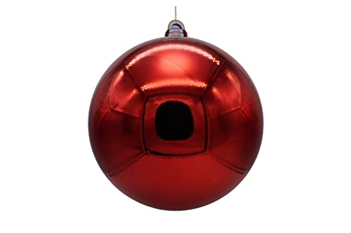 Weihnachtskugel Kunststoff Rot glänzend 12cm von BM-Global