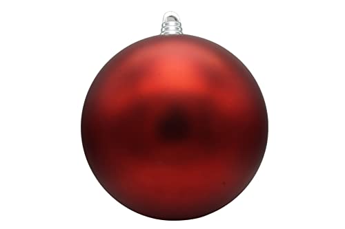 Weihnachtskugel Kunststoff Rot matt 10 cm von BM-Global