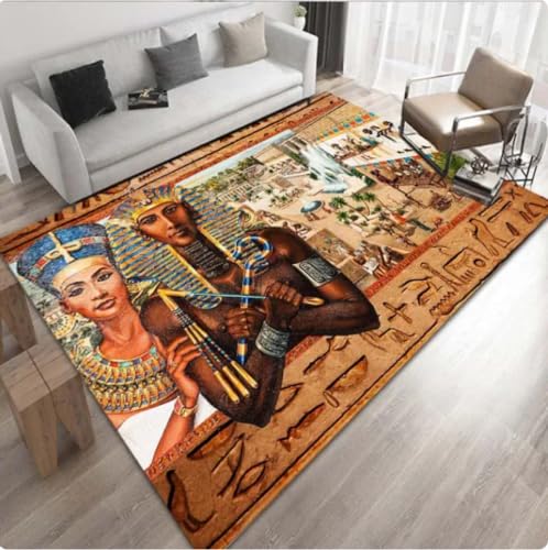 Ägyptische Tapete Muster 3D Gedruckt Teppich Wohnzimmer Schlafzimmer Bereich Teppich Home Room rutschfeste Yoga Bodenmatte Geburtstagsgeschenk 160 * 230cm von BMATIC