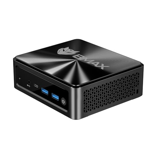 BMAX B5A Pro Mini PC, AMD Ryzen 7 5825U (8C/16T, bis zu 4.5Ghz),16GB DDR4 512GB NVMe SSD Mini Computer Desktop PC mit W11 Pro Home Office | 4K Triple Display | Type-C | WiFi 6 | BT 5.3 von BMAX