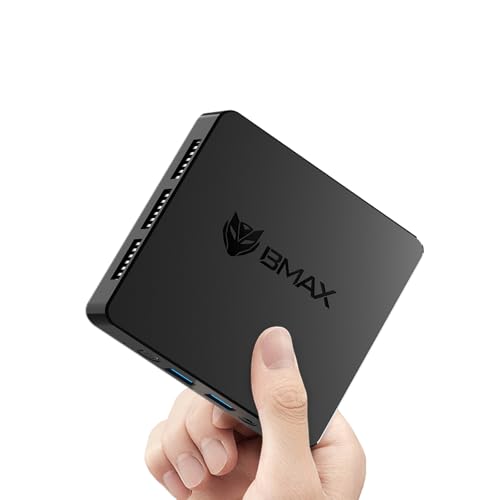 BMAX Mini PC B1 8 GB DDR4 128 GB eMMC, W-11 Pro Gemini Lake N4000 (bis zu 2,6 GHz), Desktop PC Mini Computer UHD Doppelbild-Display Unterstützt HDMI 4K,2,4 G/5 G WLAN, Bluetooth 5.0 von BMAX