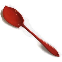 Glänzend Rot Emaillierte Marmeladenlöffel, Up-Cycled Silber Platte Von Bmc Vintage Design Studio, Food Safe, Pasta Löffel, Thanksgiving von BMCVintageDesign