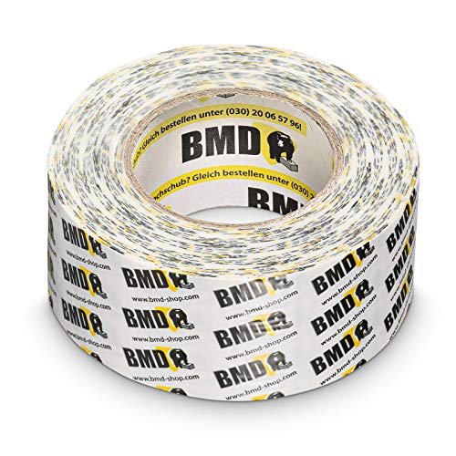 BMD-Multi-Allrounder Klebeband (Weiss - 50 mm x 25 lfm) zur Verklebung von Unterspannbahn Unterdeckbahn Schalungsbahn Fassadenbahn Dampfbremse Dampfsperre Dampfsperrfolie Dampfbremsfolie von BMD