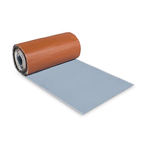 BMD Kaminanschlussband 3D | 5 Farben | 300 mm x 5 m | ziegelrot RAL 8004 | Wandanschlussband | UV-beständig | Butylkleber selbstklebend | Schornstein | Dachfenster | Erker | Kamin | Dach | Wand von BMD
