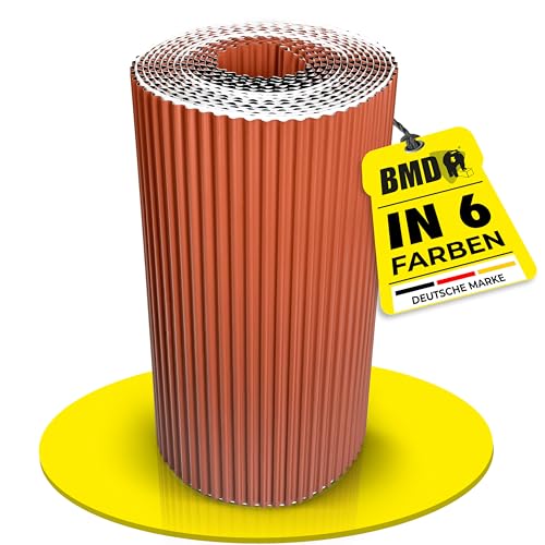 BMD Kaminanschlussband | 6 Farben | 300 mm x 5 m | ziegelrot RAL 8004 | Wandanschlussband | UV-beständig | Butylkleber selbstklebend | Schornstein | Dachfenster | Erker | Kamin | Dach | Wand von BMD