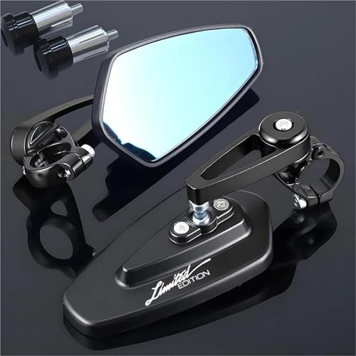 BMDBD Für Y&amaha FZS600 F&Azer 1998-2000 2001 2002 2003 FZS 1 Paar Motorrad-Rückspiegel Universal-Scooter Bar Lenkerspiegel von BMDBD