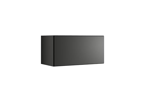 BMG MÖBEL Schranksystem Modul+ in anthrazit Aufbewahrung individuell montierbar als Regal oder Schrankset Lowboard oder Sideboard wandhängend (Anthrazit Matt, Schrank 76x 38 cm mit Klappe) von BMG MÖBEL