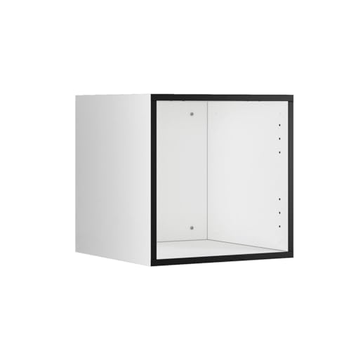 BMG MÖBEL Schranksystem Modul+ offen oder geschlossen Aufbewahrung individuell montierbar als Regal oder Schrankset Lowboard oder Sideboard wandhängend (ohne Front, 38 x 38 cm) von BMG MÖBEL