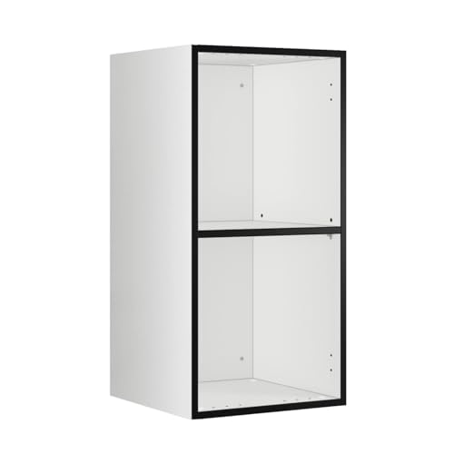BMG MÖBEL Schranksystem Modul+ offen oder geschlossen Aufbewahrung individuell montierbar als Regal oder Schrankset Lowboard oder Sideboard wandhängend (ohne Front, 38 x 76 cm Tür) von BMG MÖBEL