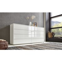 BMG Möbel Sideboard »Mailand Set 1« (Kommode Schubladenkommode Anrichte), mit weiß lackierten Hochglanzfronten und hochwertigen push-to-open von BMG MÖBEL