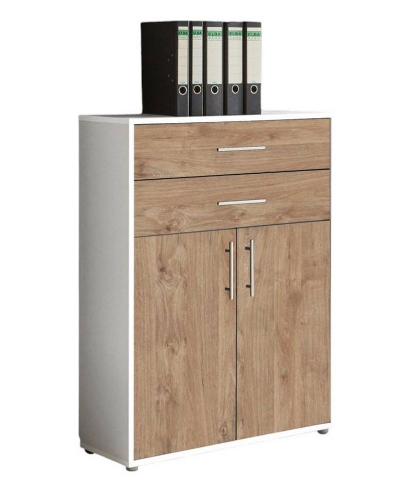BMG Möbel Aktenschrank BMG Möbel Schubkasten Schrank, 2 Türen in 11 verschiedenen Farben Made in Germany von BMG Möbel
