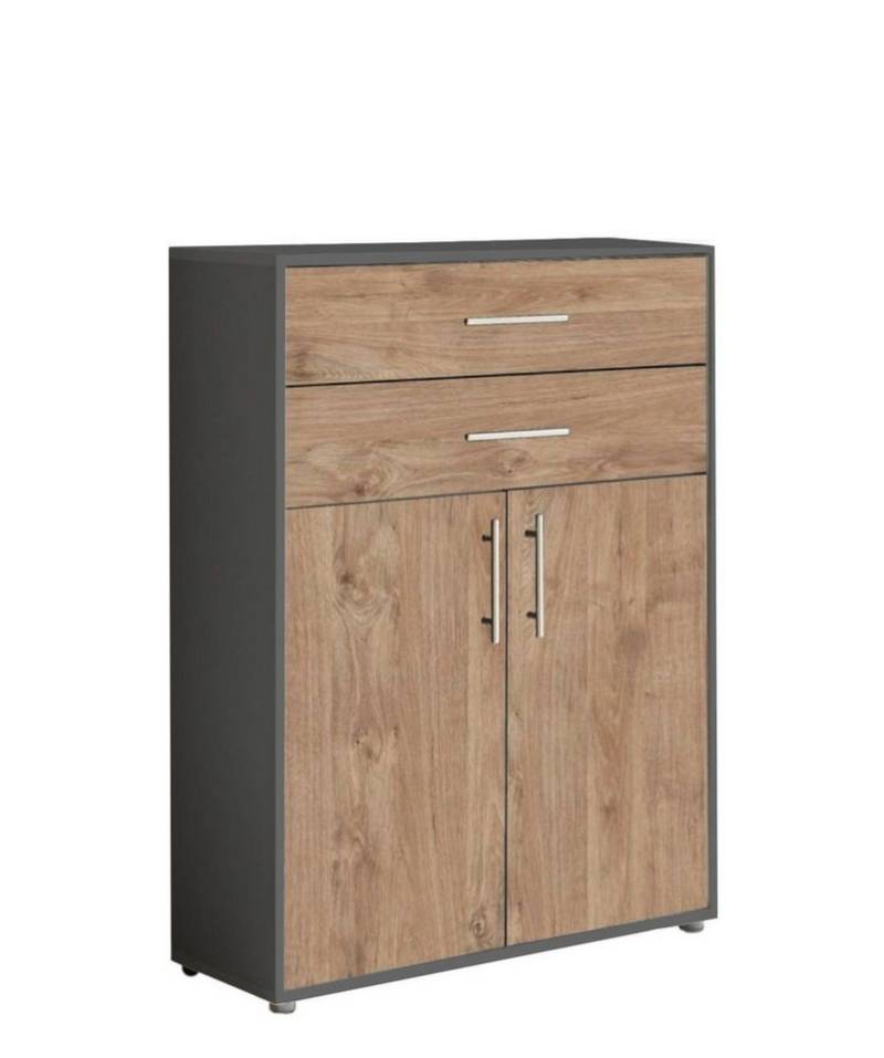 BMG Möbel Aktenschrank BMG Möbel Schubkasten Schrank, 2 Türen in 15 verschiedenen Farben (84,4 x 113,6 x 33 cm) Fronten Matt oder Hochglanz, Made in Germany von BMG Möbel