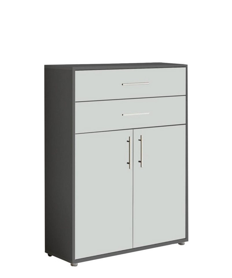 BMG Möbel Aktenschrank BMG Möbel Schubkasten Schrank, 2 Türen in 15 verschiedenen Farben (84,4 x 113,6 x 33 cm) Fronten Matt oder Hochglanz, Made in Germany von BMG Möbel