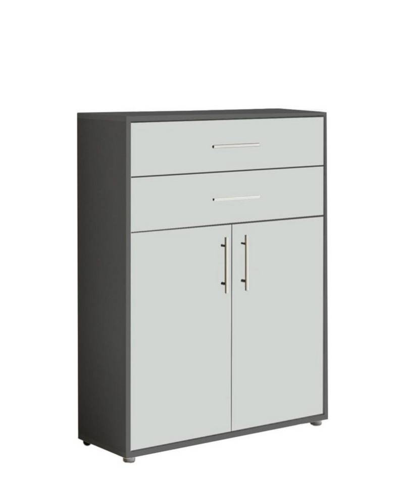 BMG Möbel Aktenschrank BMG Möbel Schubkasten Schrank, 2 Türen in 15 verschiedenen Farben (84,4 x 113,6 x 33 cm) Fronten Matt oder Hochglanz, Made in Germany von BMG Möbel