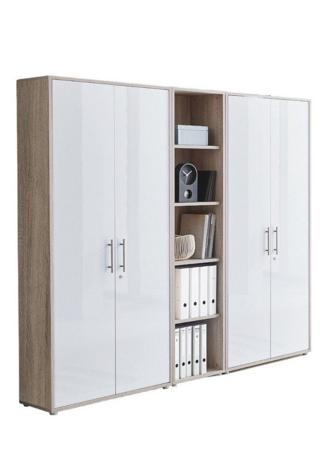 BMG Möbel Aktenschrank Büromöbel Office Edition 10 (Aktenschrank Regal Set) mit viel Stauraum, abschließbar von BMG Möbel