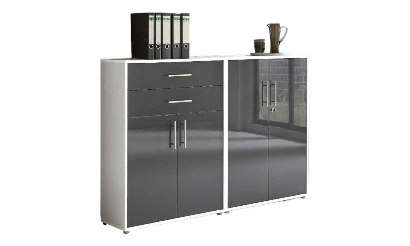 BMG Möbel Aktenschrank Tabor (Set 12, Büroschrank abschließbar mit Metallgriffen) Made in Germany von BMG Möbel