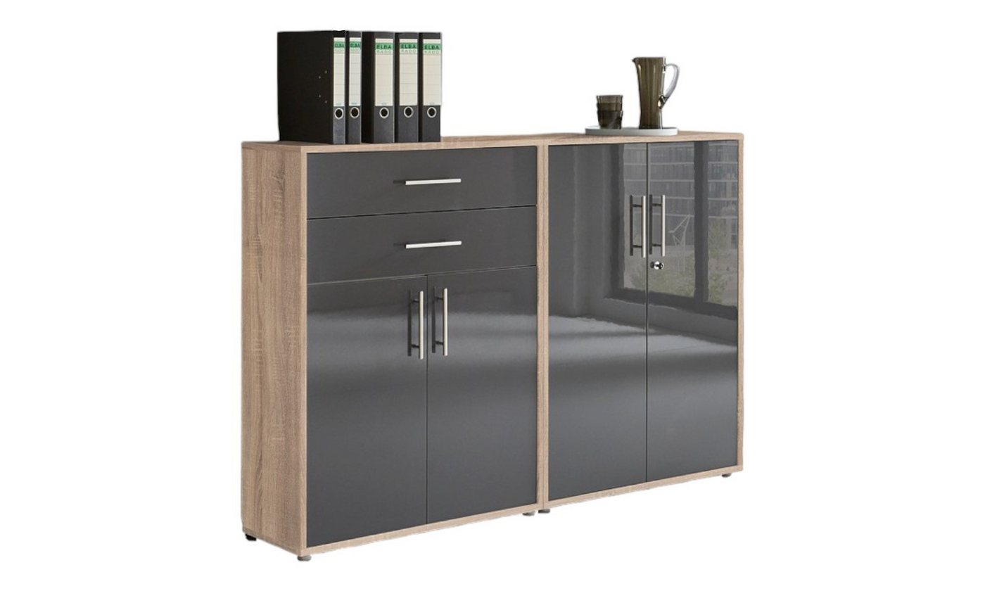 BMG Möbel Aktenschrank Tabor (Set 12, Büroschrank abschließbar mit Metallgriffen) Made in Germany von BMG Möbel