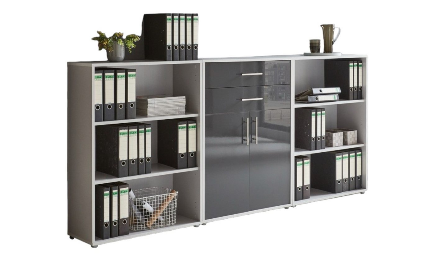 BMG Möbel Aktenschrank Tabor (Set 14, Büroschrank mit Metallgriffen) Made in Germany von BMG Möbel