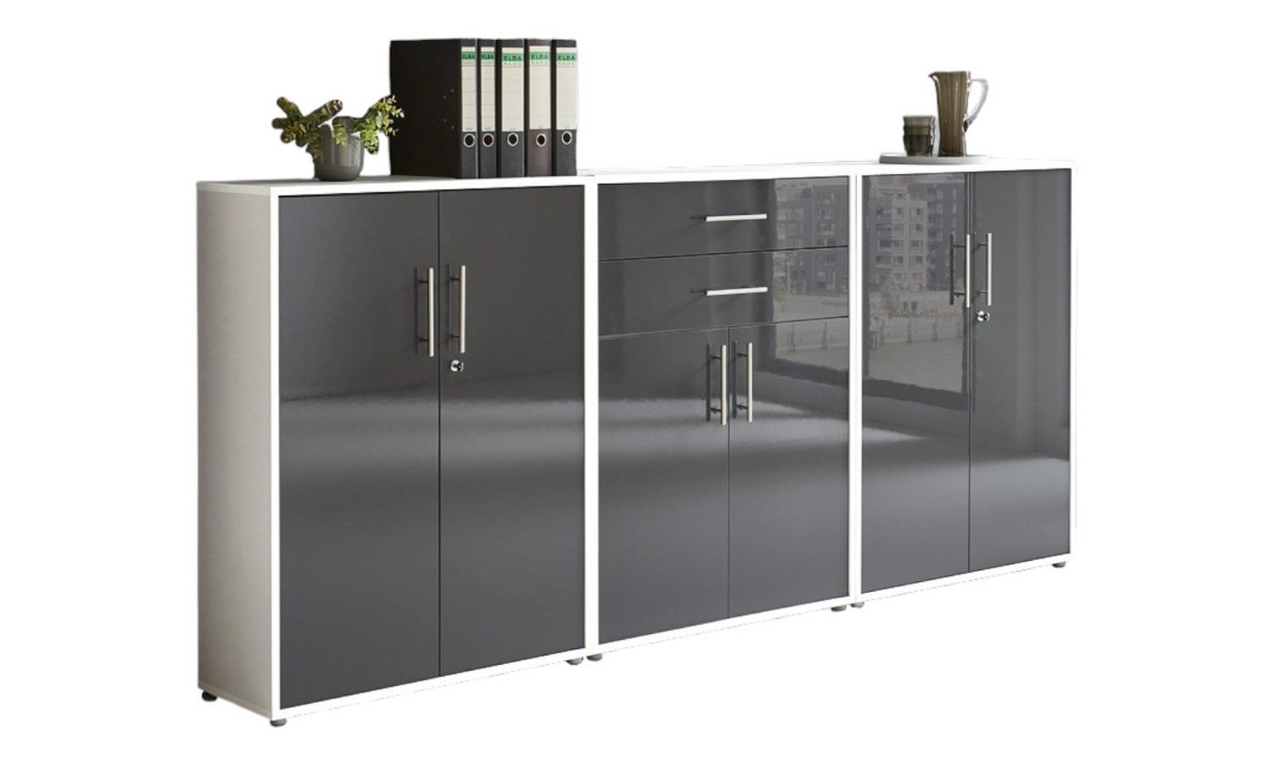 BMG Möbel Aktenschrank Tabor (Set 15, Büroschrank abschließbar mit Metallgriffen) Made in Germany von BMG Möbel