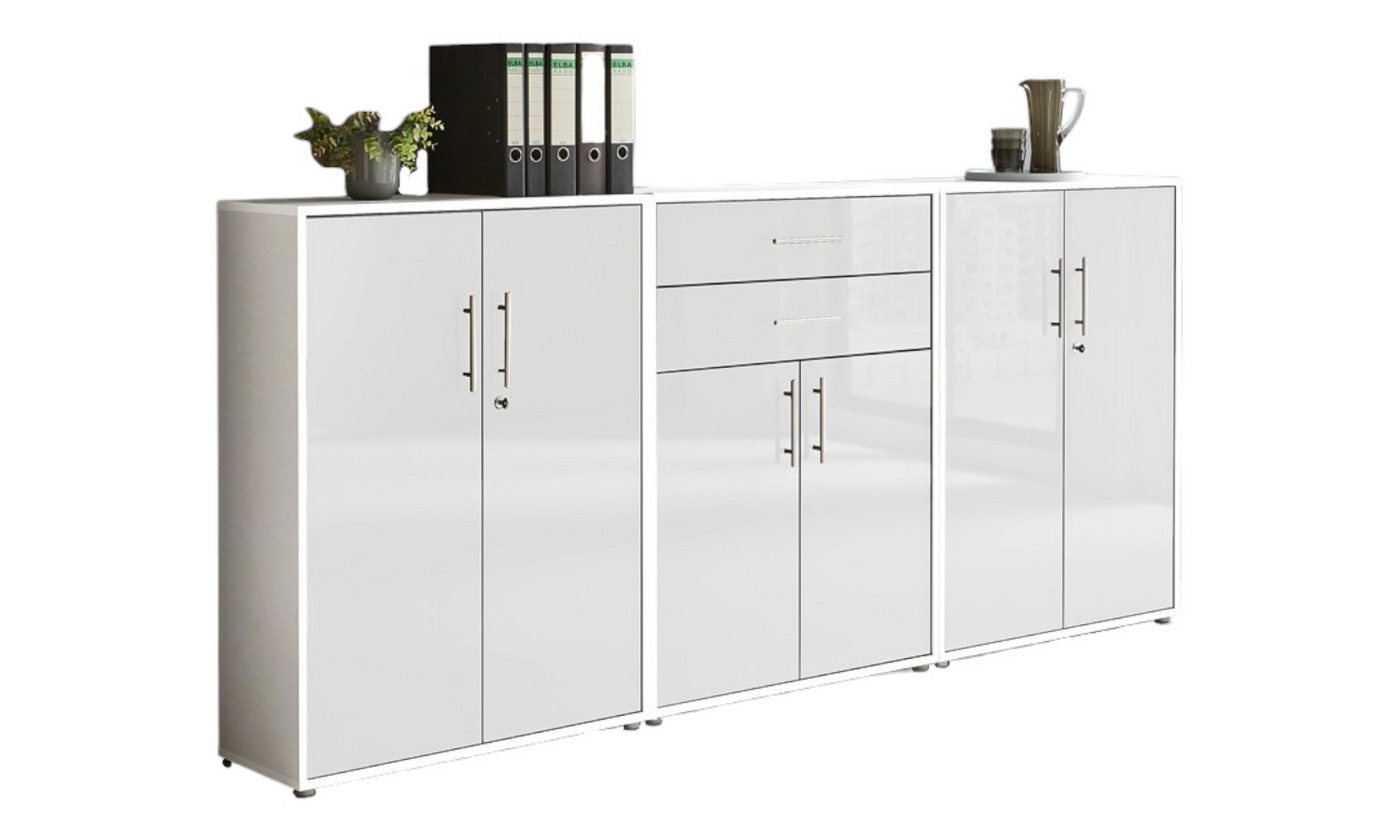 BMG Möbel Aktenschrank Tabor (Set 15, Büroschrank abschließbar mit Metallgriffen) Made in Germany von BMG Möbel