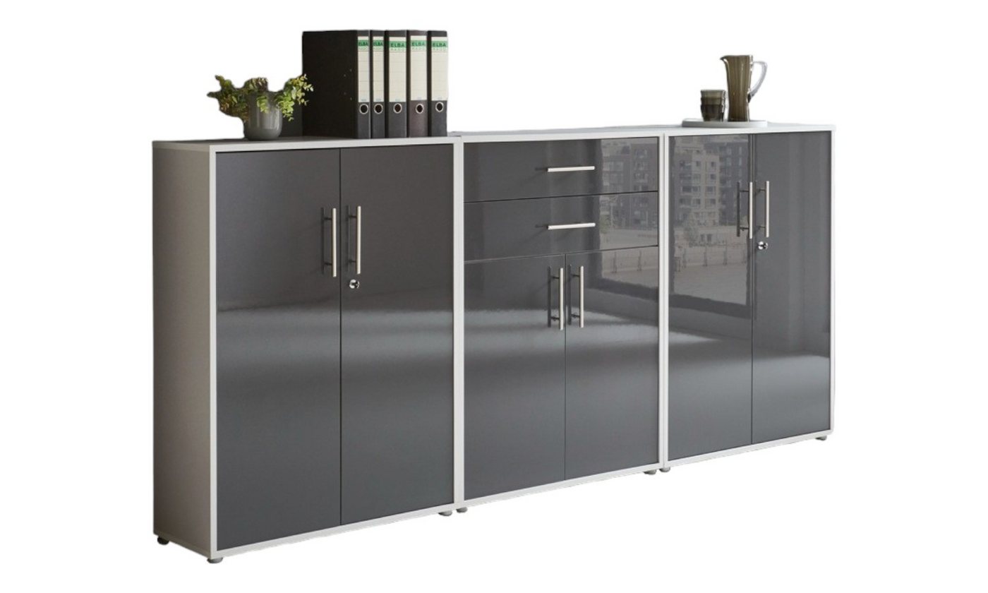 BMG Möbel Aktenschrank Tabor (Set 15, Büroschrank abschließbar mit Metallgriffen) Made in Germany von BMG Möbel