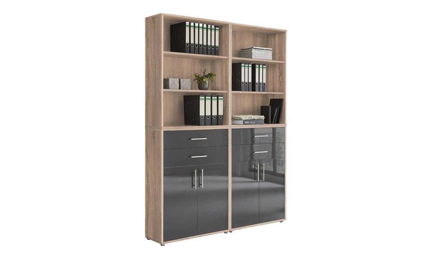 BMG Möbel Aktenschrank Tabor (Set 20, Büroschrank mit Metallgriffen) Made in Germany von BMG Möbel