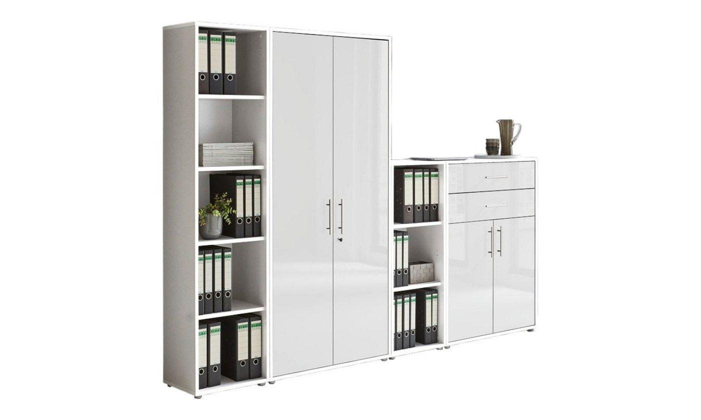 BMG Möbel Aktenschrank Tabor (Set 22, Büroschrank abschließbar mit Metallgriffen) Made in Germany von BMG Möbel