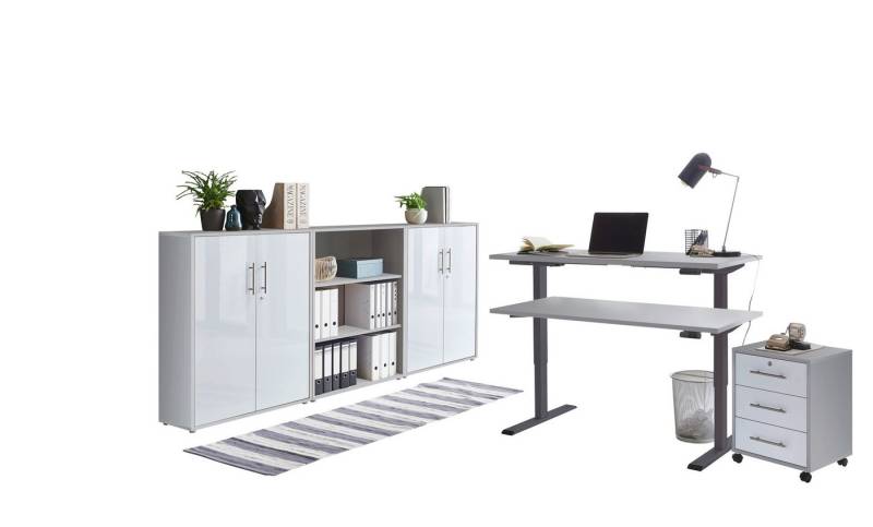 BMG Möbel Büromöbel-Set Office Edition 9, (5tlg), mit elektr. höhenverstellbarem Schreibtisch, in verschiedenen Farben von BMG Möbel