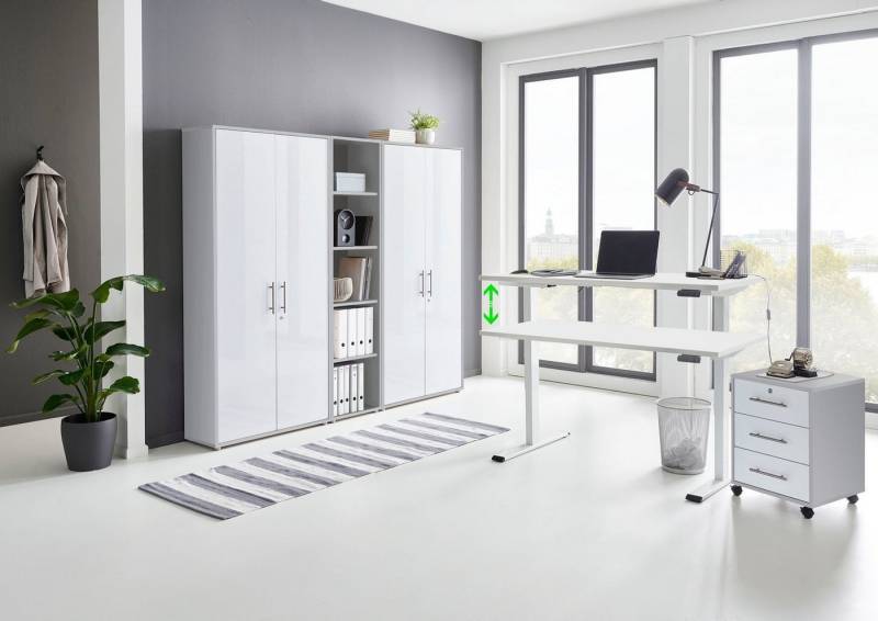 BMG Möbel Büromöbel-Set Tabor, (Set, 5-tlg), mit elektrisch höhenverstellbarem Schreibtisch von BMG Möbel
