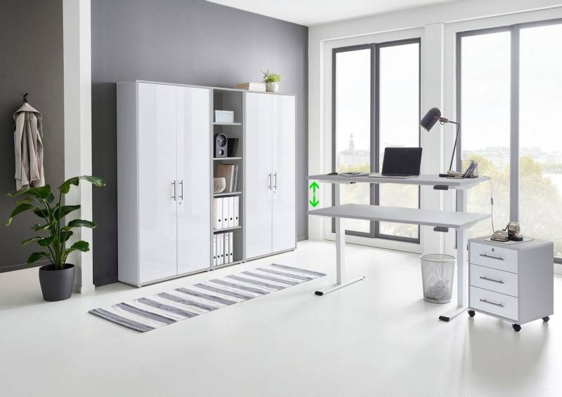 BMG Möbel Büromöbel-Set Tabor, (Set, 5-tlg), mit elektrisch höhenverstellbarem Schreibtisch von BMG Möbel