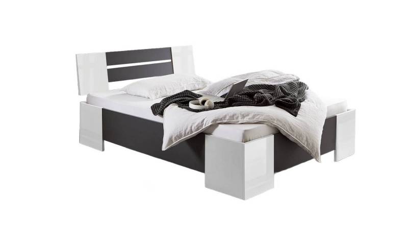 BMG Möbel Futonbett Graz (Bett 140x200 Doppelbett Jugendbett in 5 Farben, Made in Germany), mit oder ohne Rollrost von BMG Möbel