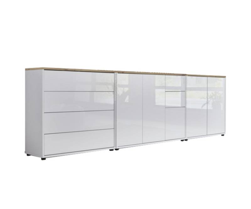 BMG Möbel Kommode Mailand Artisan (Set, Sideboard), grifflos mit Push-to-open Funktion, hochglanz lackierte Fronten von BMG Möbel
