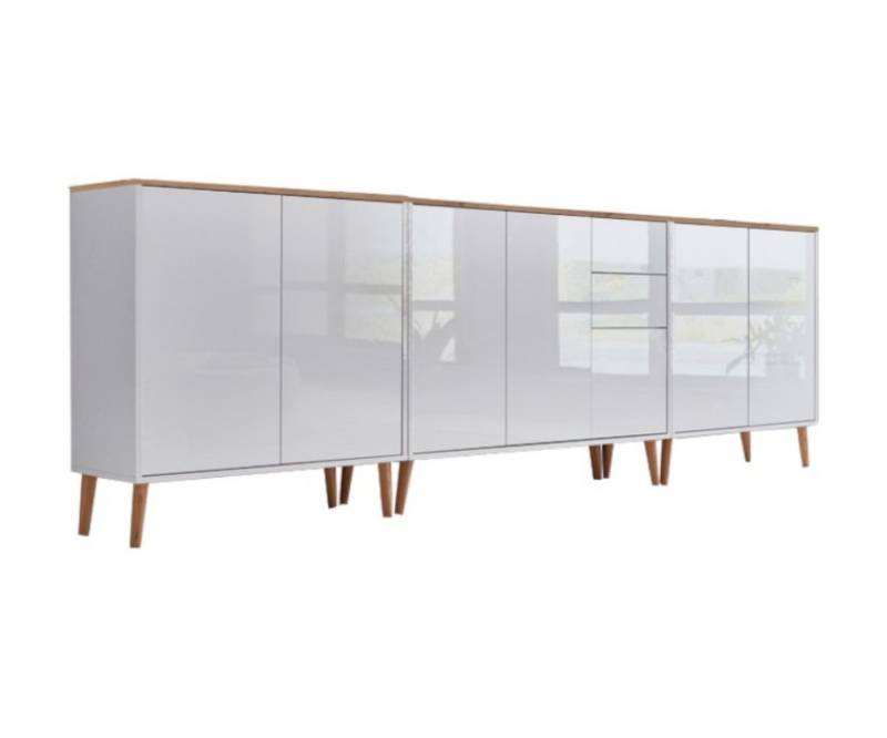 BMG Möbel Kommode Mailand Artisan (Set, Sideboard), grifflos mit Push-to-open Funktion, hochglanz lackierte Fronten von BMG Möbel