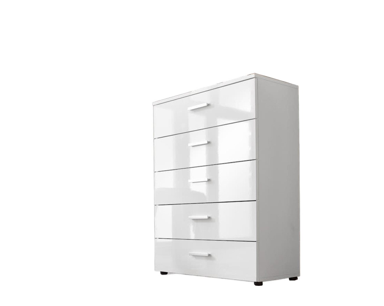 BMG Möbel Kommode Monaco (Kommode 65 cm breit), Fronten und Oberboden in Hochglanz weiß von BMG Möbel