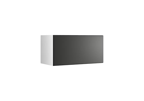 Schranksystem Modul+ in weiß offen oder geschlossen Aufbewahrung individuell montierbar als Regal oder Schrankset Lowboard oder Sideboard wandhängend (Anthrazit Matt, Schrank 76x 38 cm mit Klappe) von BMG Möbel