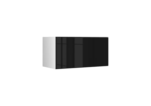 Schranksystem Modul+ in weiß offen oder geschlossen Aufbewahrung individuell montierbar als Regal oder Schrankset Lowboard oder Sideboard wandhängend (Schwarz Hochglanz, Schrank 76x 38 cm mit Klappe) Schranksystem Modul+ in weiß offen oder geschlossen Aufbewahrung individuell montierbar als Regal oder Schrankset Lowboard oder Sideboard wandhängend (Schwarz Hochglanz, Schrank 76x 38 cm mit Klappe) von BMG Möbel