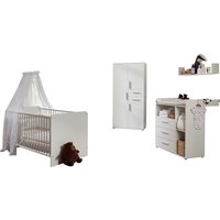 BMG Möbel Babyzimmer-Komplettset "Lea", (Set, 4 St., Bett, Wickelkommode, Schrank, Wandboard) von Bmg Möbel