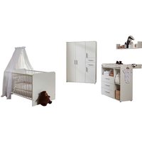 BMG Möbel Babyzimmer-Komplettset "Lea", (Set, 4 St., Bett, Wickelkommode, Schrank, Wandboard) von Bmg Möbel