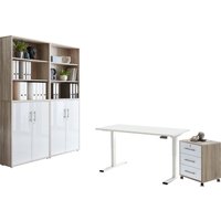 BMG Möbel Büromöbel-Set "Tabor", (Set, 6 tlg.), mit elektrisch höhenverstellbarem Schreibtisch von Bmg Möbel