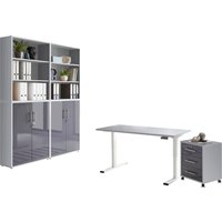 BMG Möbel Büromöbel-Set "Tabor", (Set, 6 tlg.), mit elektrisch höhenverstellbarem Schreibtisch von Bmg Möbel