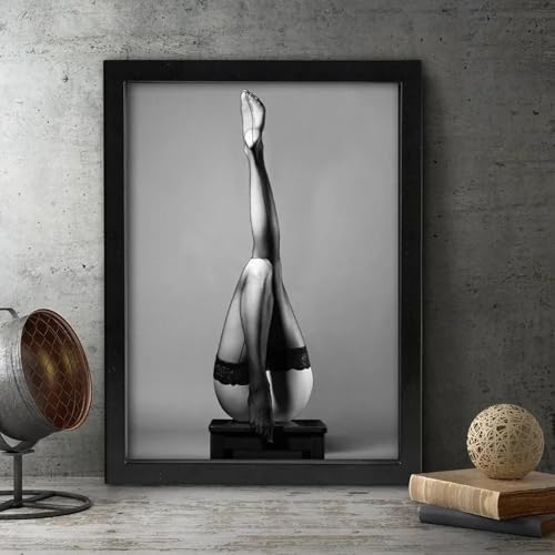 BMGKYAGL Kunstdrucke mit sexy Frauen, sexy, sinnliche Frauen, Poster, Schwarz-Weiß, moderne Schlafzimmerdekoration, Wandkunst, Bilder, Leinwandgemälde, 70 x 100 cm, rahmenlos von BMGKYAGL