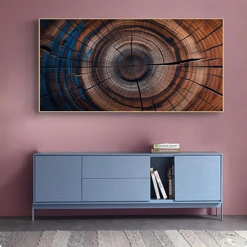 BMGKYAGL Nordische Holzmaserung, Leinwandkunst, modernes Vintage-Baumring-Wanddekor, strukturierte Naturdrucke, Wohnzimmer-Heimdekor, 60 x 120 cm, Rahmen BMGKYAGL Nordische Holzmaserung, Leinwandkunst, modernes Vintage-Baumring-Wanddekor, strukturierte Naturdrucke, Wohnzimmer-Heimdekor, 60 x 120 cm, Rahmen von BMGKYAGL