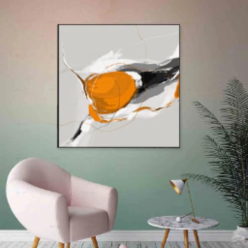 BMGKYAGL Nordisches minimalistisches abstraktes modernes Luxus-Leinwandgemälde, Poster und Druck, Wandgemälde, Innendekoration, 90 x 90 cm, rahmenlos von BMGKYAGL