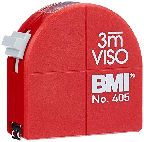 BMI 405341010 Taschenbandmaß Viso mit Innenmessung und Zirkelfunktion, Länge 3 m, weisslackiertes Band von BMI
