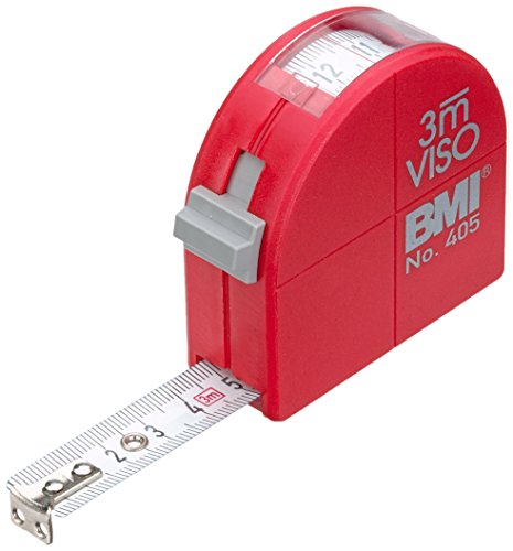 BMI 405341030 Taschenbandmass 3 m mit Sichtfenster und Zirkeldorn von BMI