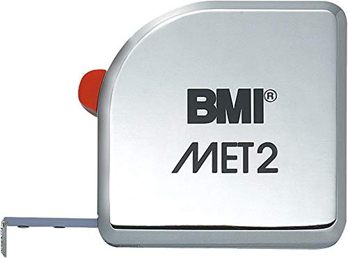 BMI 490241210 Taschenbandmaß MET, Länge 2 m, weisslackiertes Band von BMI