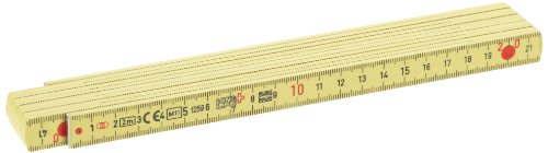 BMI 936001 Kunstoffgliedermaßstab "Longlife" aus glasfaserverstärktem Kunstoff, 2 m, gelb von BMI