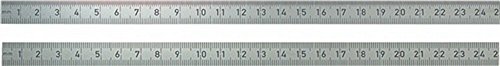 BMI 9621100R Biegsamer Stahlmaßstab, 1000 mm, rostfreier Edelstahl, Teilung Oberkante 1/2 mm, Teilung Unterkante 1/1 mm von BMI